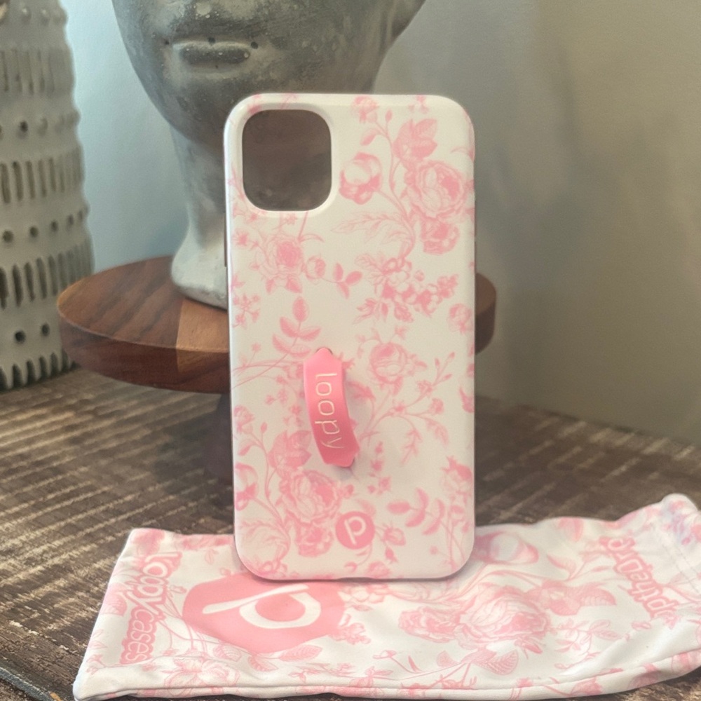 Loopy Case White and Pink Floral Phone Case